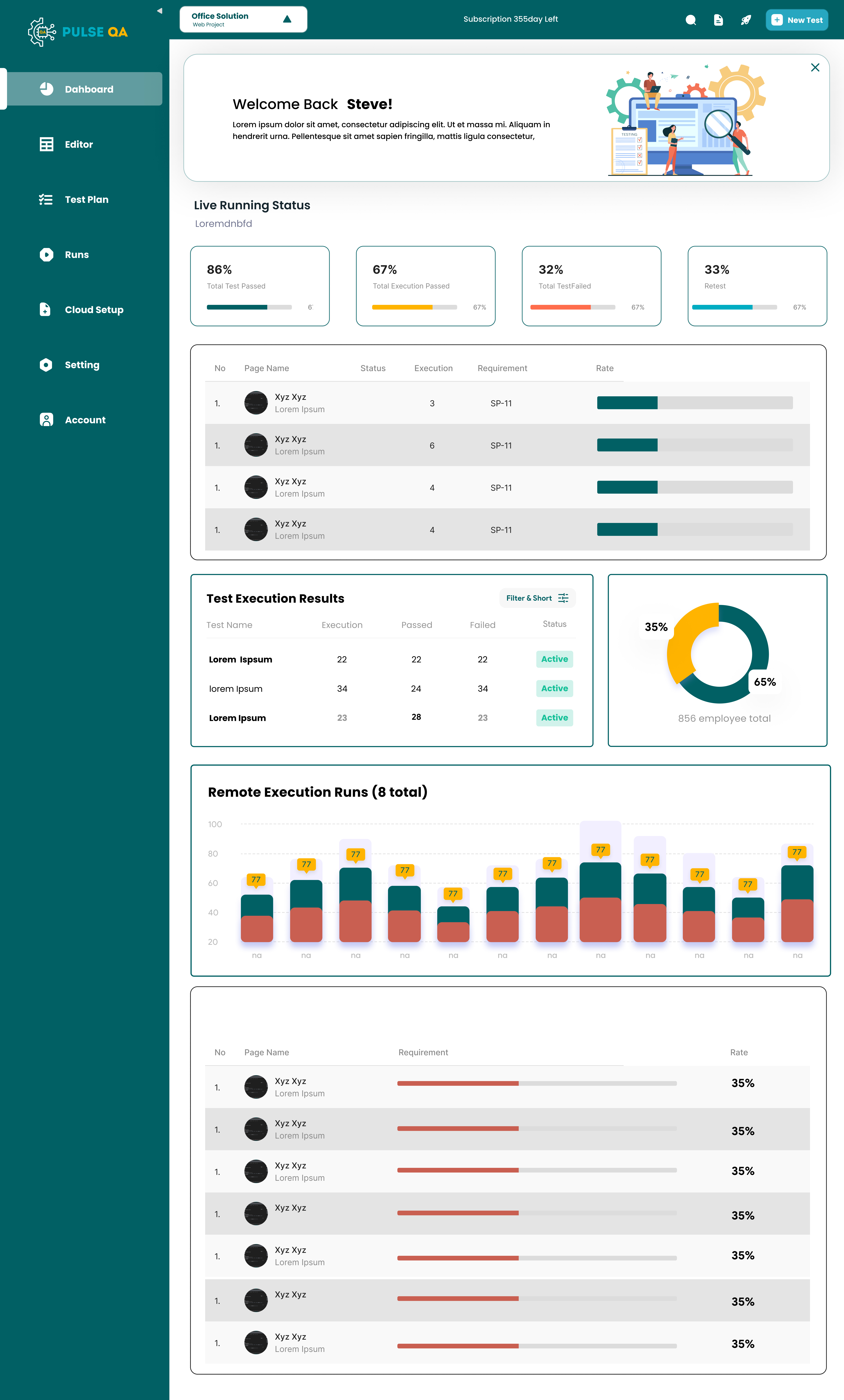 Pulse QA UI 1